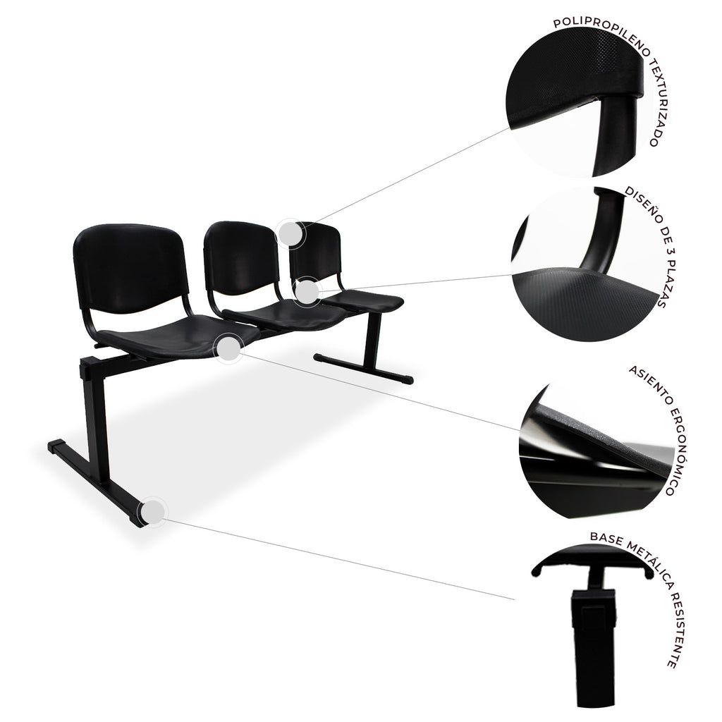 Banca de 3 Plazas Iso Nova