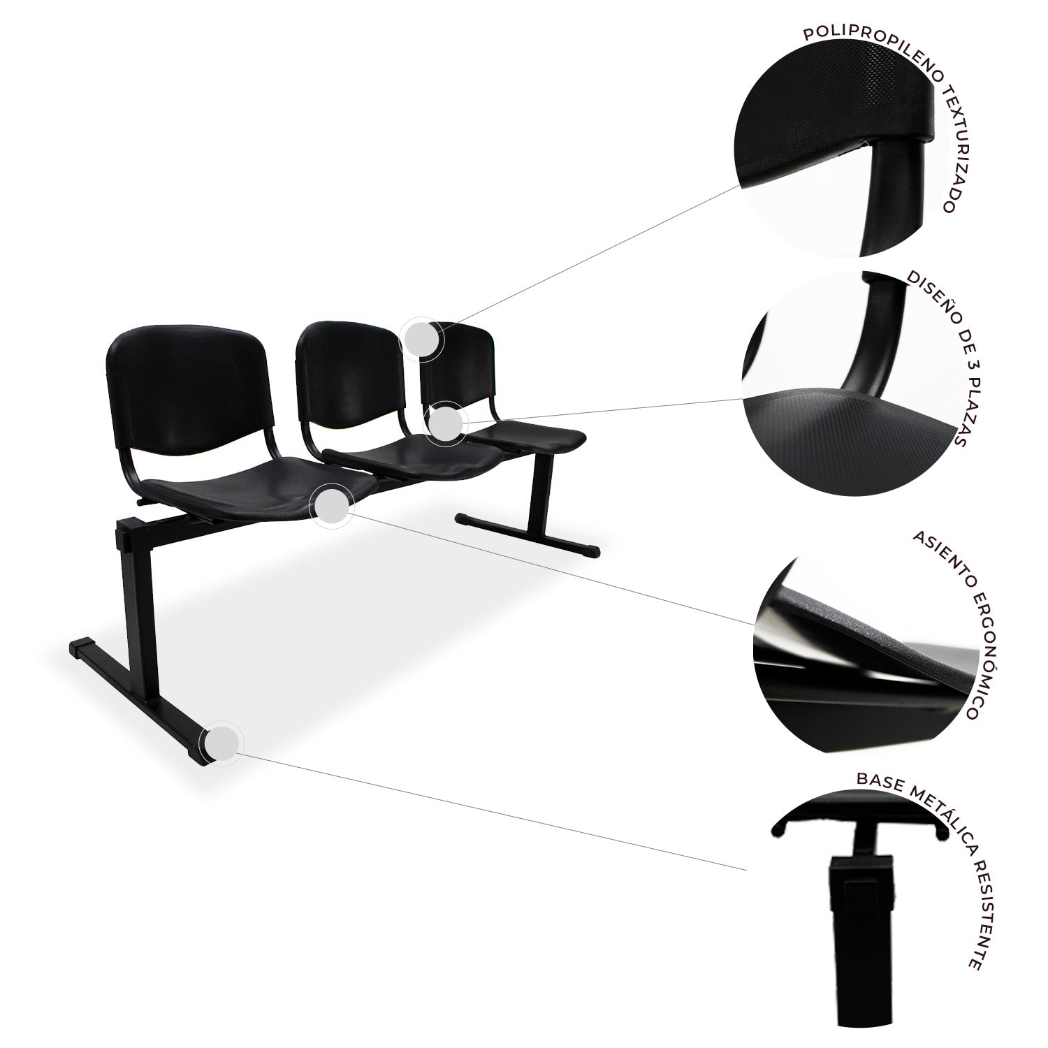 Banca de 3 Plazas Iso Nova