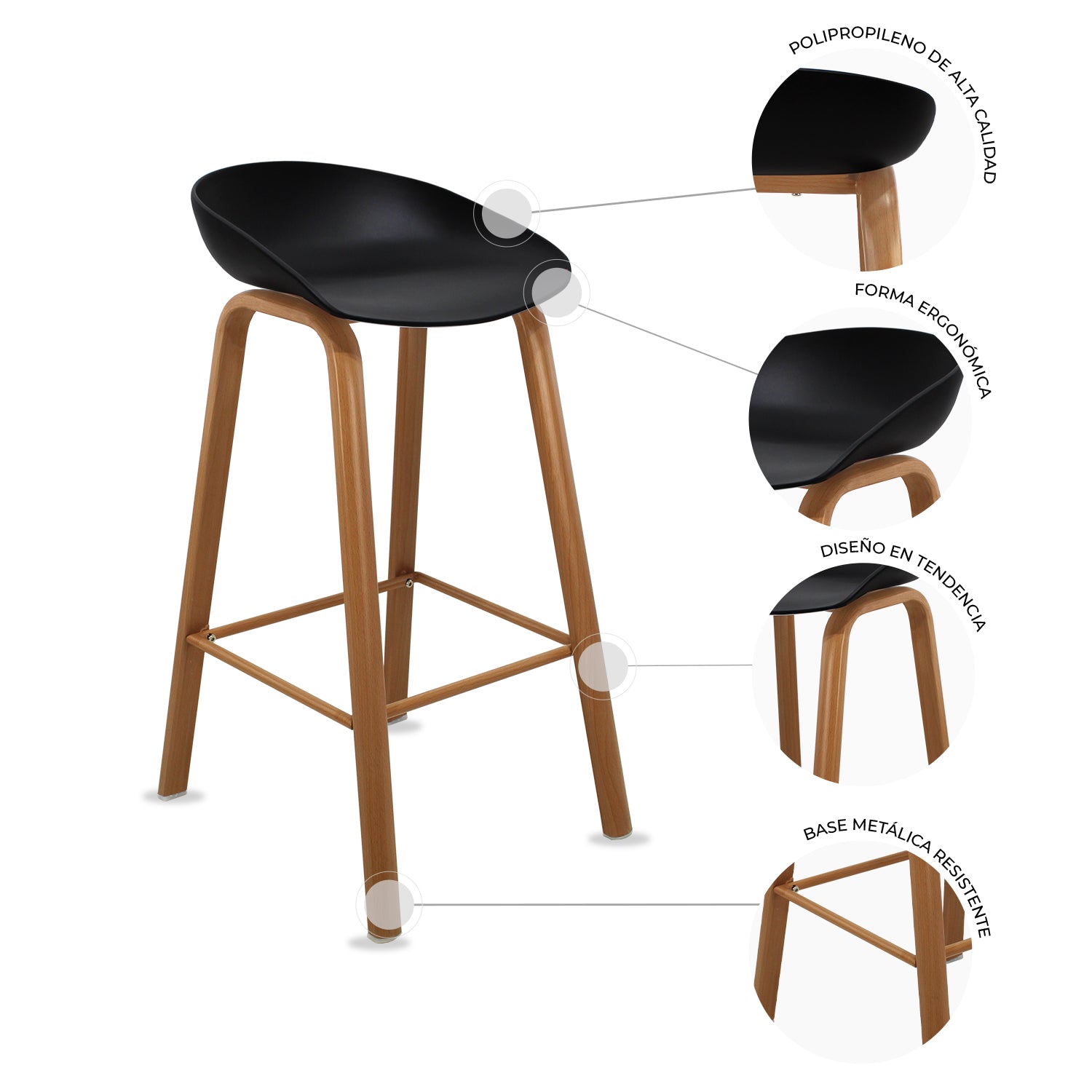 Set de 2 Bancos Altos Arezzo