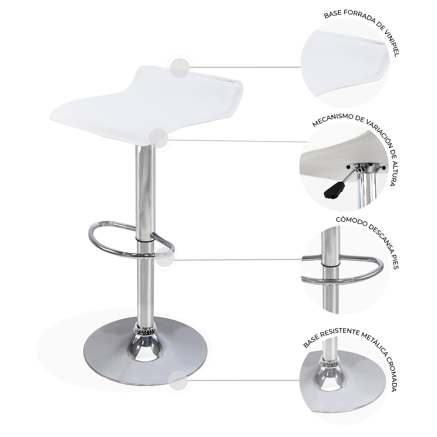 Set De 2 Bancos Altos Sion