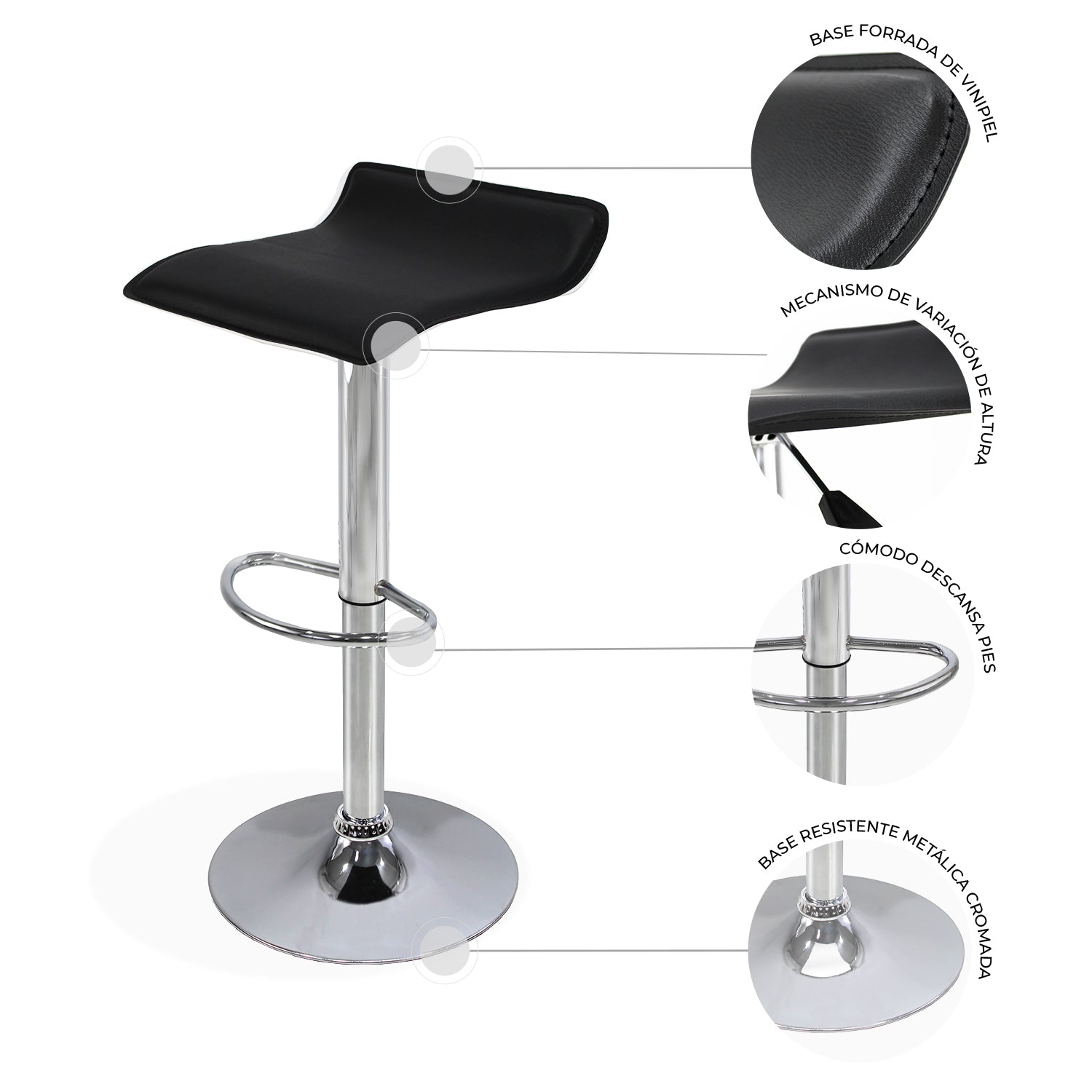 Set De 2 Bancos Altos Sion