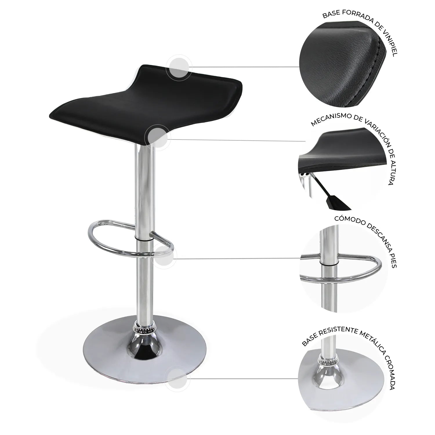 Set De 2 Bancos Altos Sion