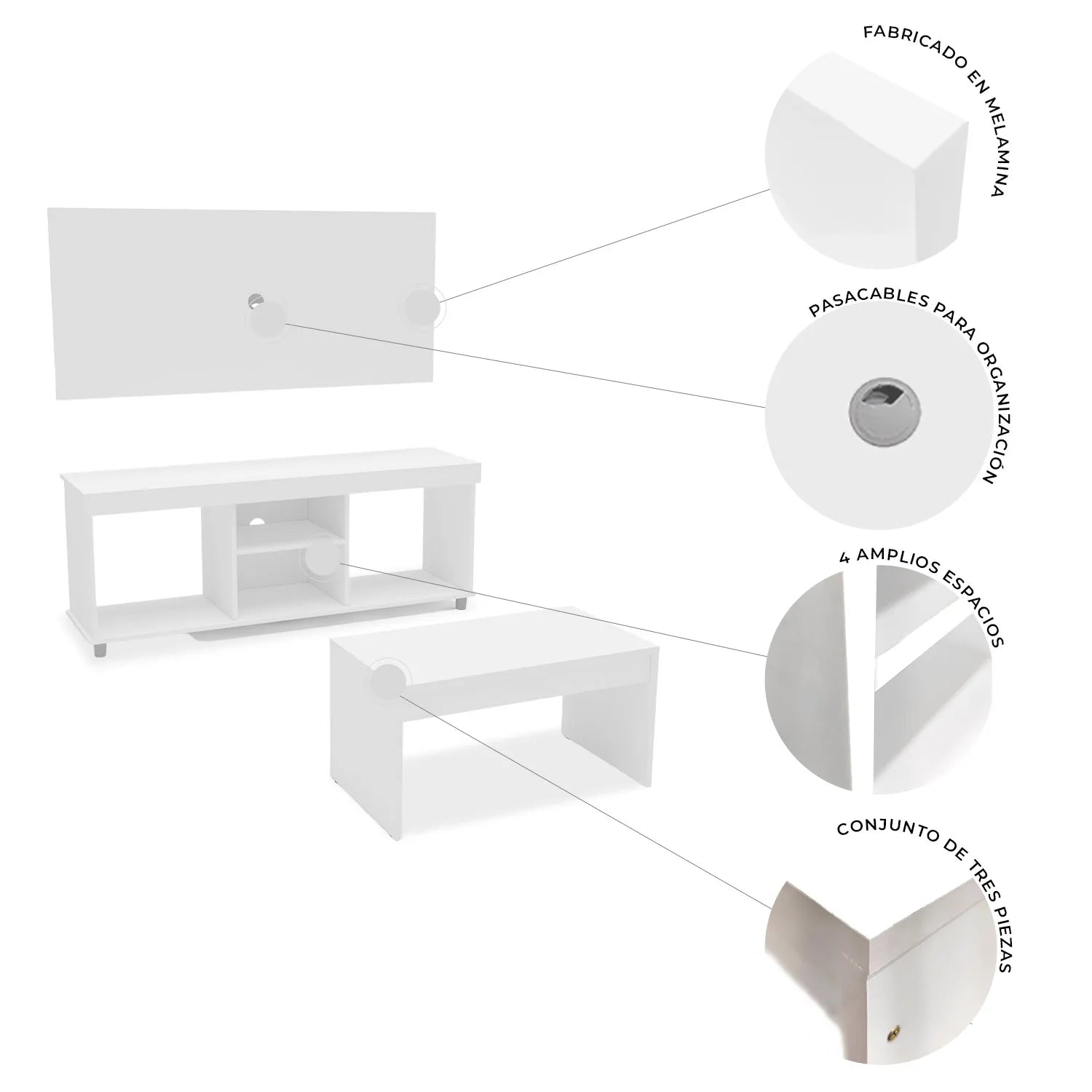 Mueble de Tv  / Mesa De Centro / Base Tv Turin