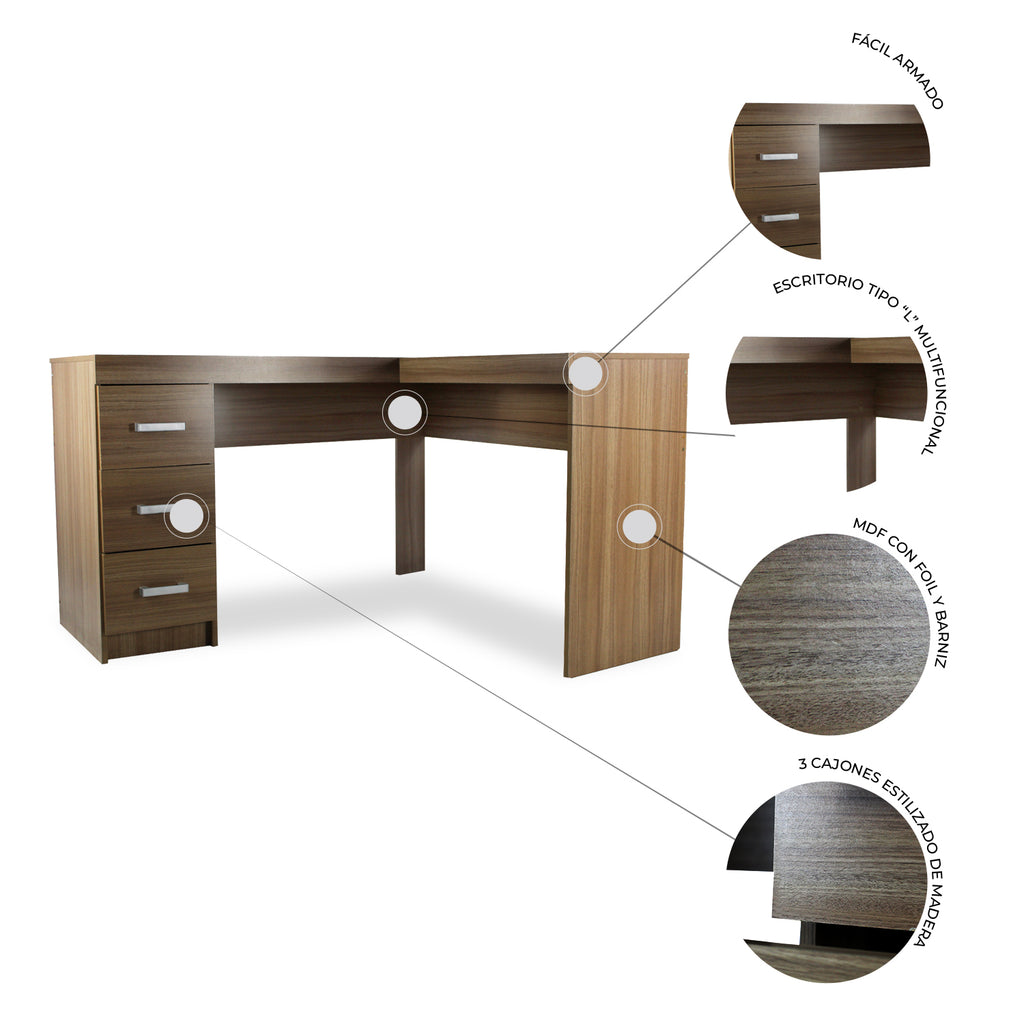 Escritorio Fénix 3 Cajones