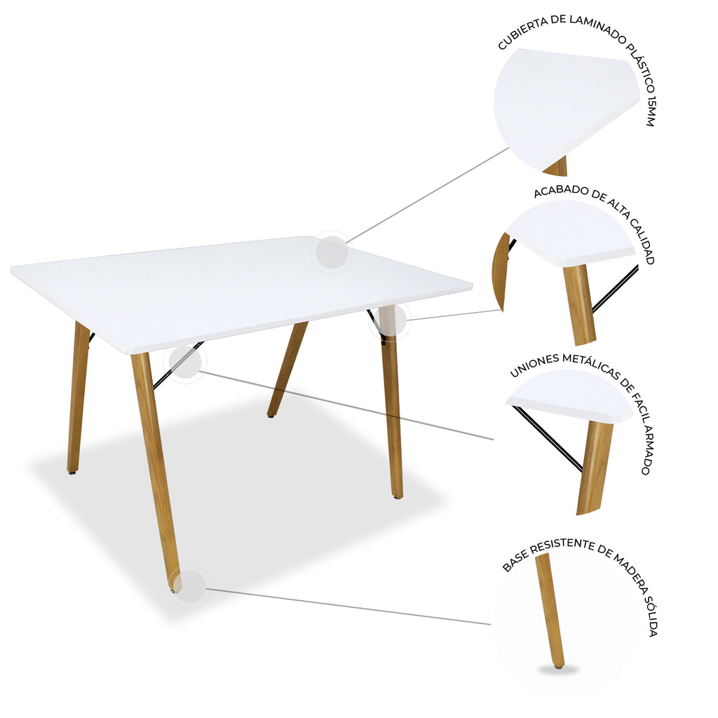 Mesa de Comedor Rectangular Frankfurt 120cm