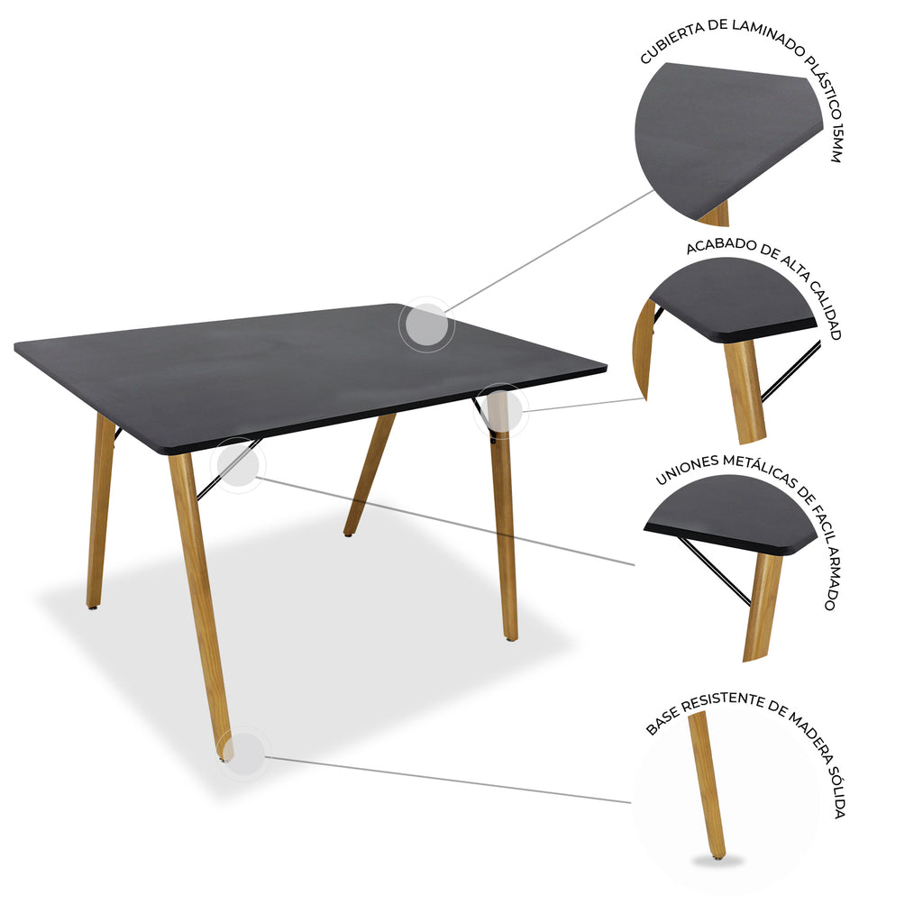 Mesa de Comedor Rectangular Frankfurt 120cm