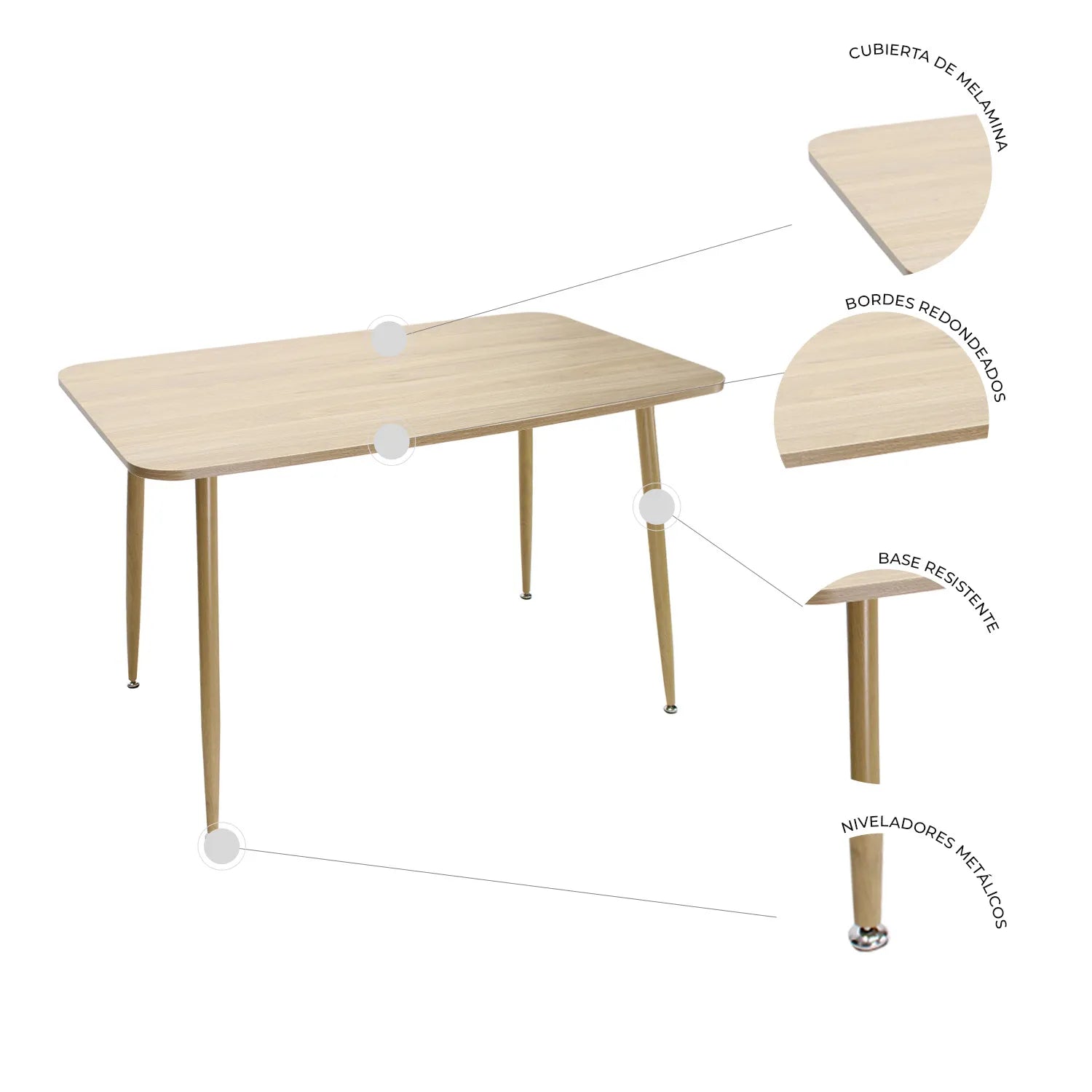 Mesa de Comedor Rectangular Murcia