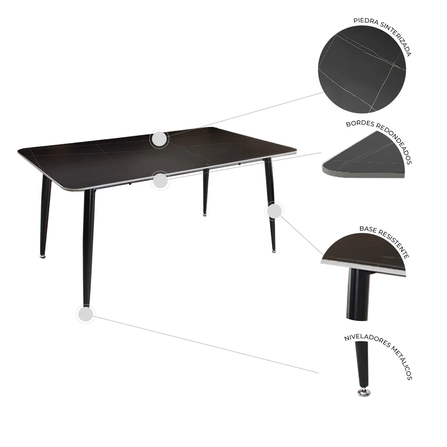 Mesa de Comedor Rectangular Sora