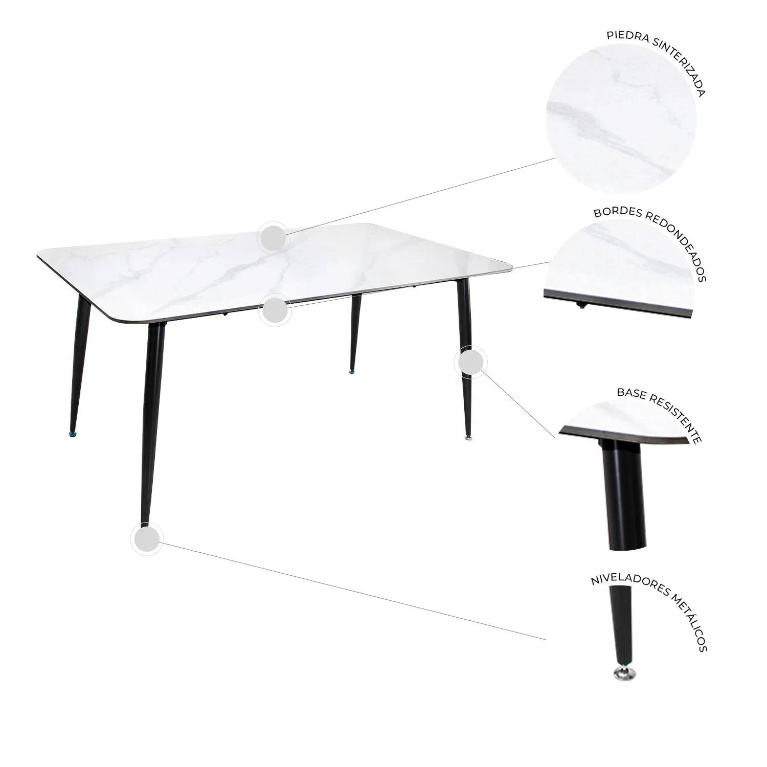 Mesa de Comedor Rectangular Sora