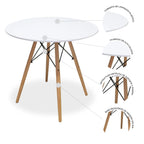 Comedor Mesa Oslo 80 Blanca + 4 Sillas Moura