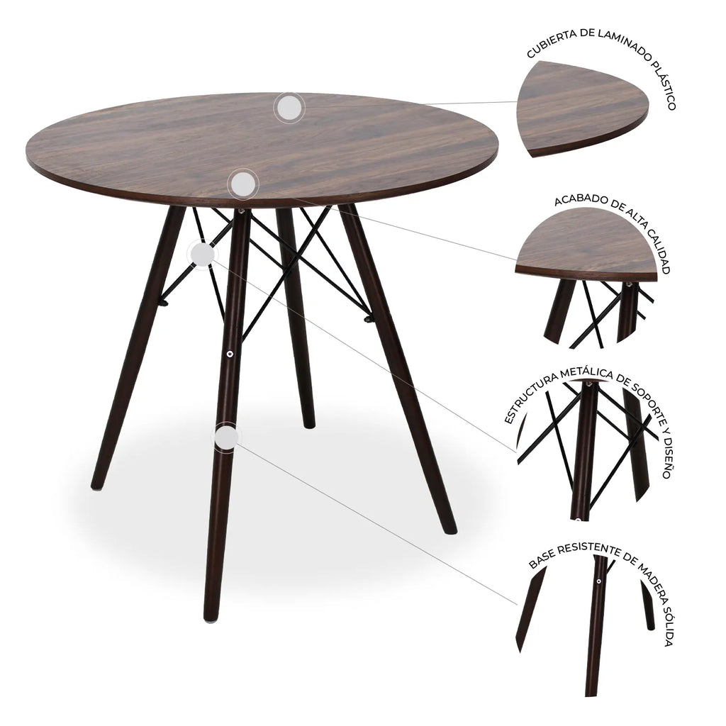 Comedor Mesa Oslo 80 + 4 Sillas Vento