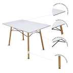 Comedor Mesa Oslo Rectangular  Blanco + 4 sillas Vento