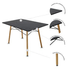 Comedor  Mesa Oslo Rectangular Negro + 4 Sillas Frankfurt