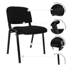 Set de 4 Sillas Fijas Tela ISO