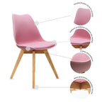 Comedor Mesa Oslo Cristal T5 NOGAL + 4 Sillas Frankfurt