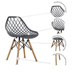 Comedor Mesa Oslo Cristal T8 + 4 Sillas Vento