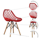 Comedor Mesa Oslo Cristal T8 Nogal + 4 Silla Vento