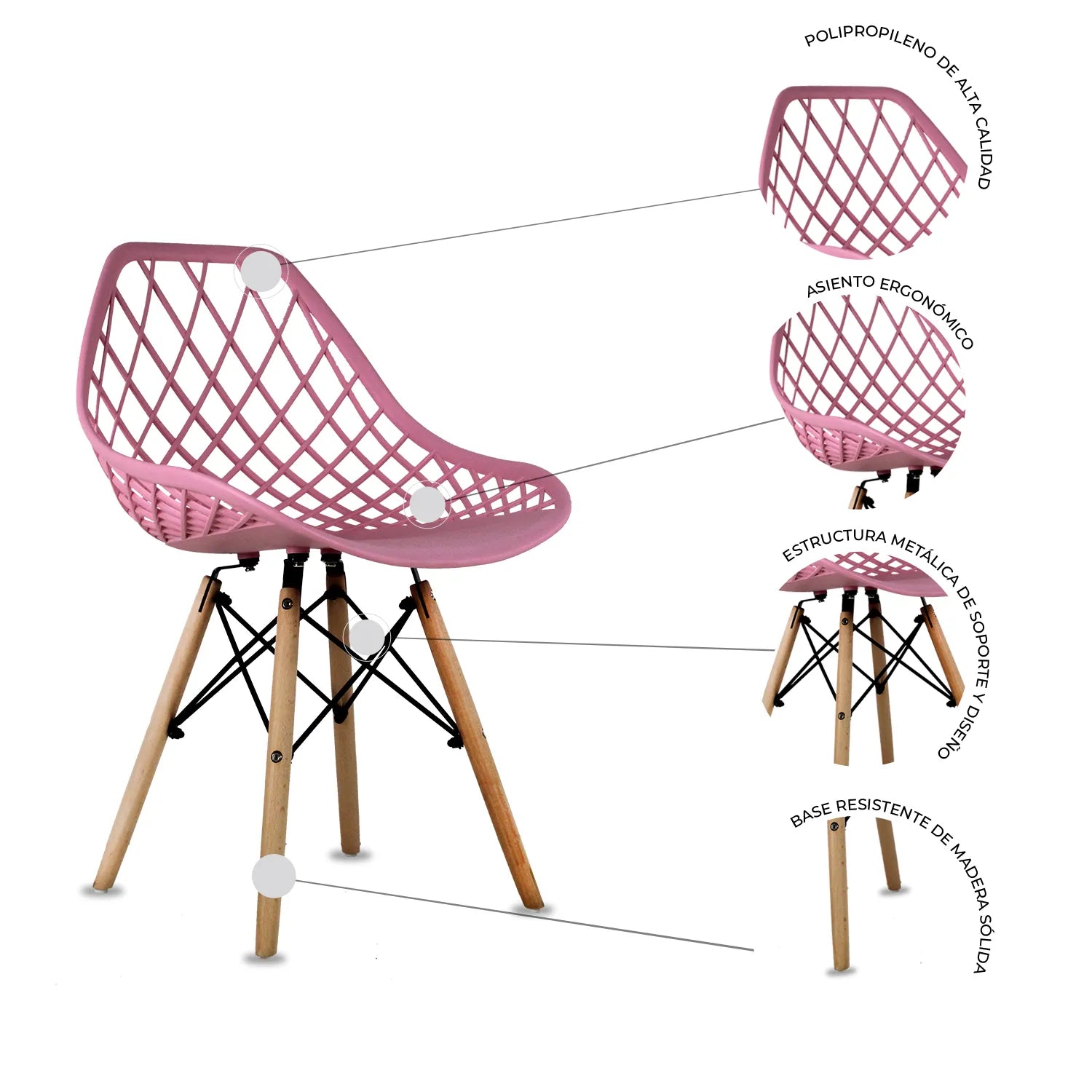 Comedor Mesa Oslo Cristal T8 Nogal + 4 Silla Vento