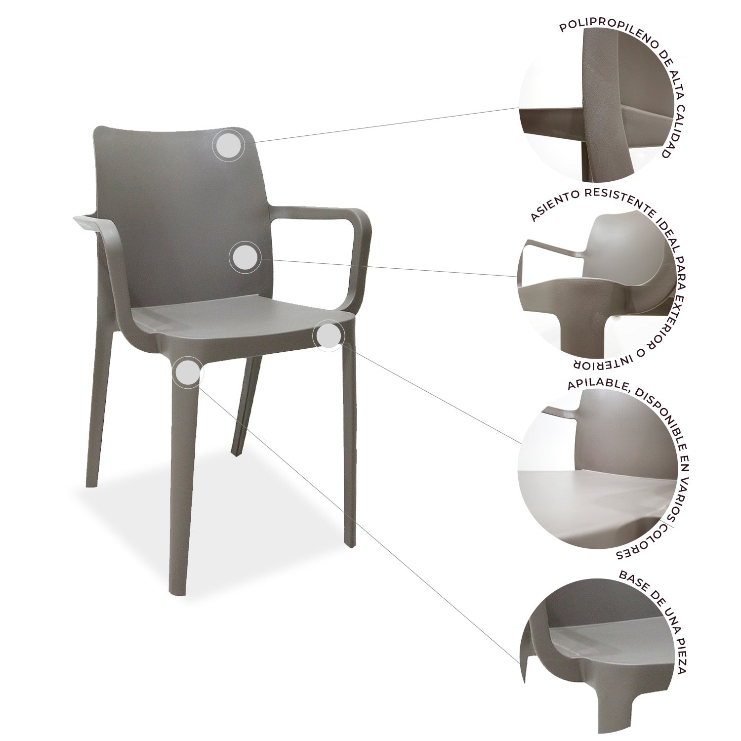 Silla Biella con brazos