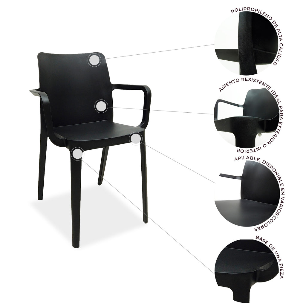 Silla Biella con brazos