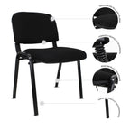 Set de 4 Sillas Fijas Tela ISO