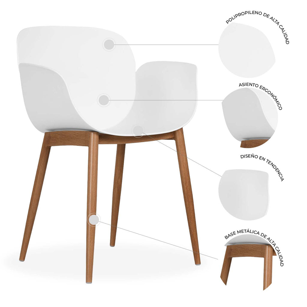 Set de 4 Sillas Mantova