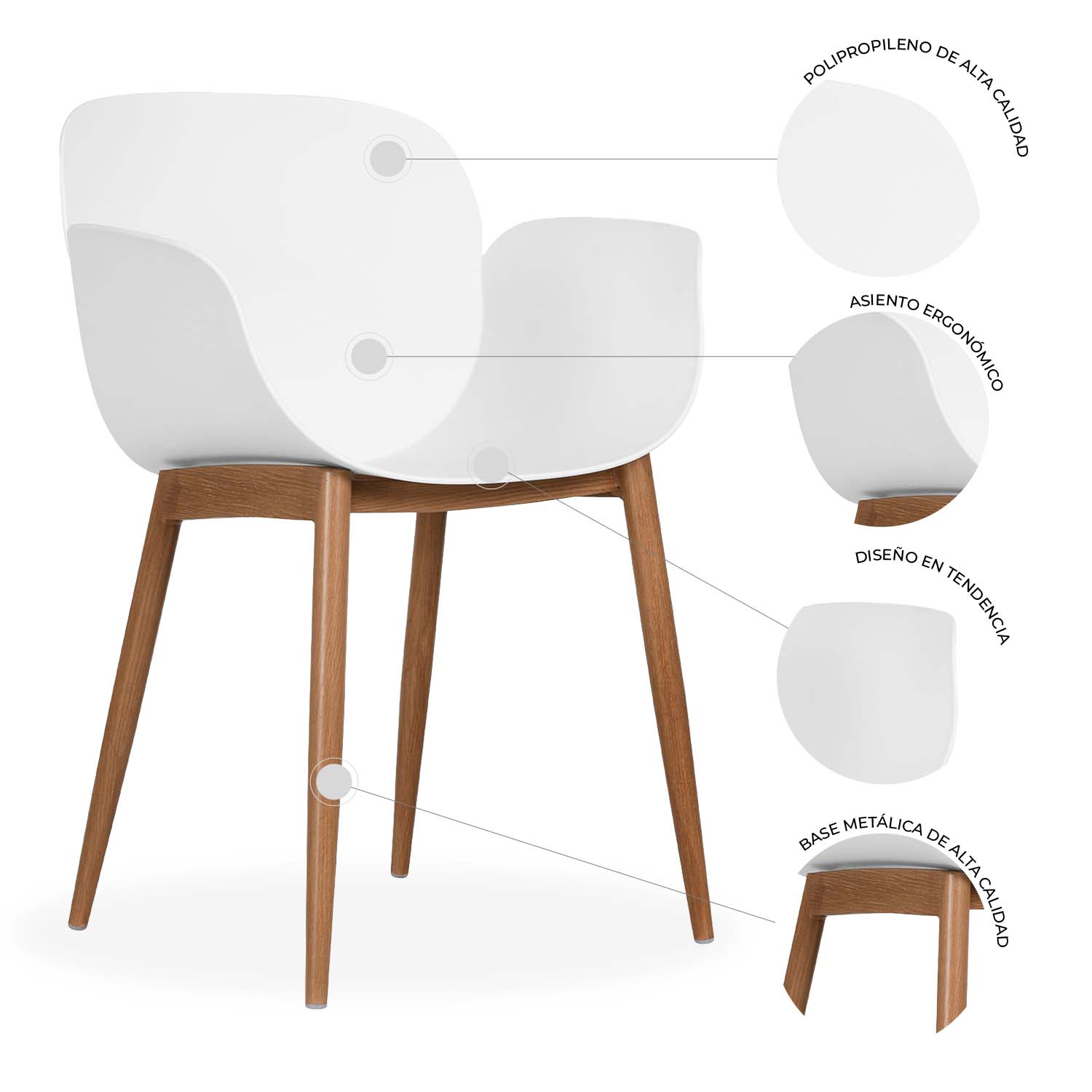 Set de 4 Sillas Mantova