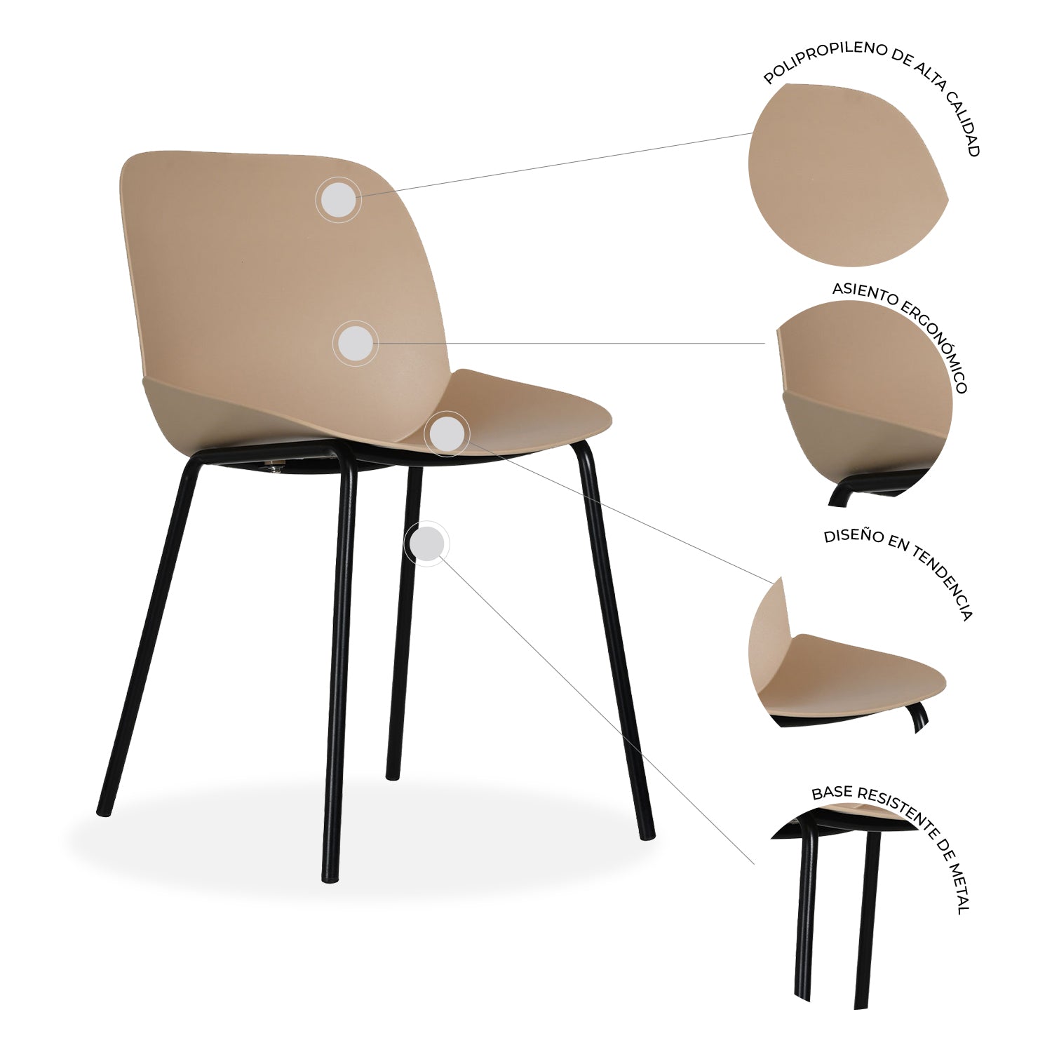 Set de 4 Sillas Noto