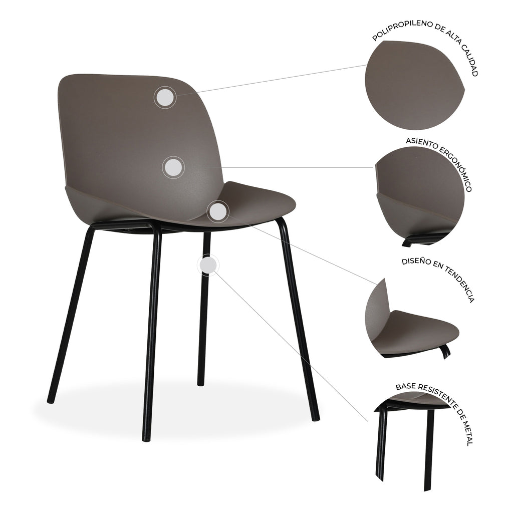 Set de 4 Sillas Noto