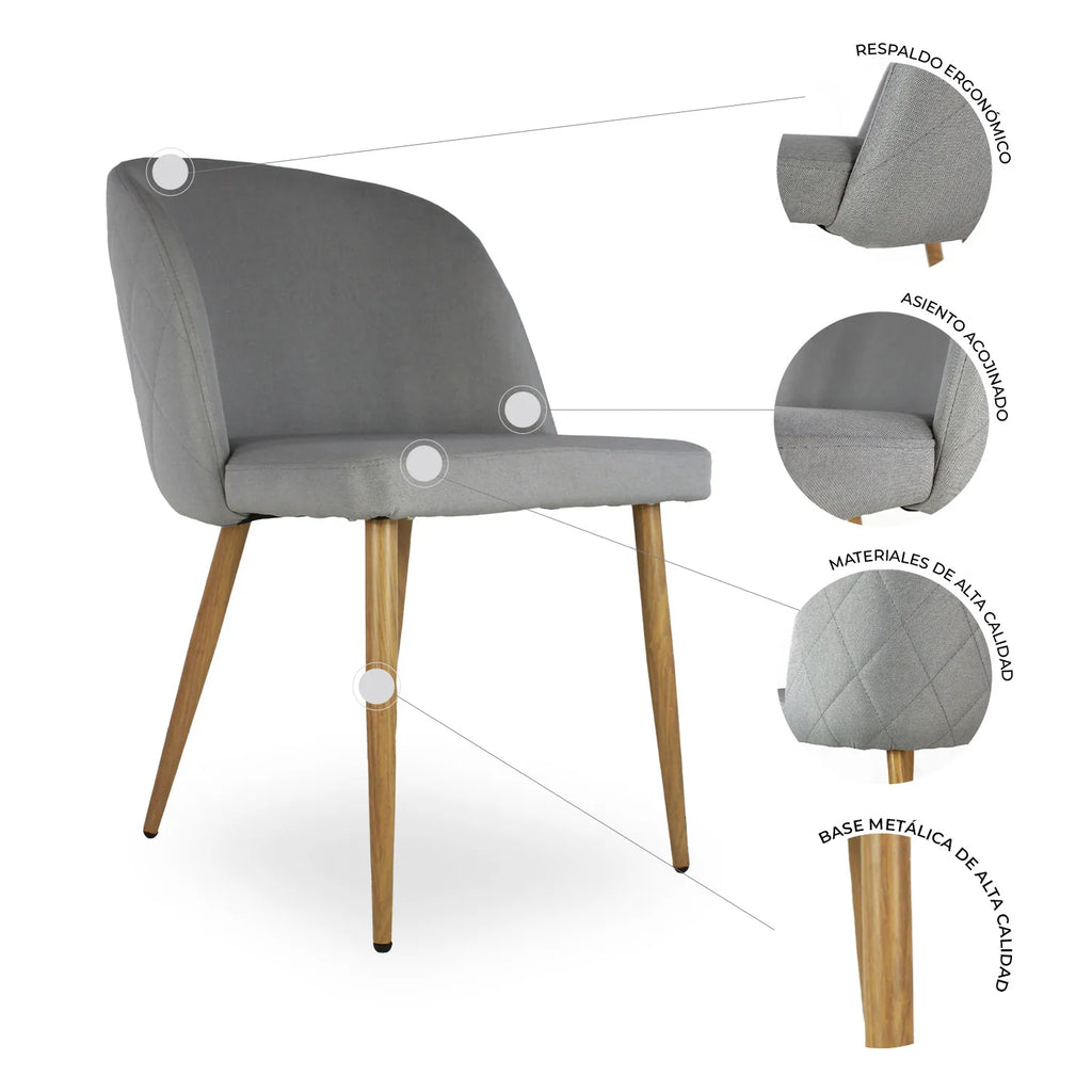 Set De 2 Sillas Lucca