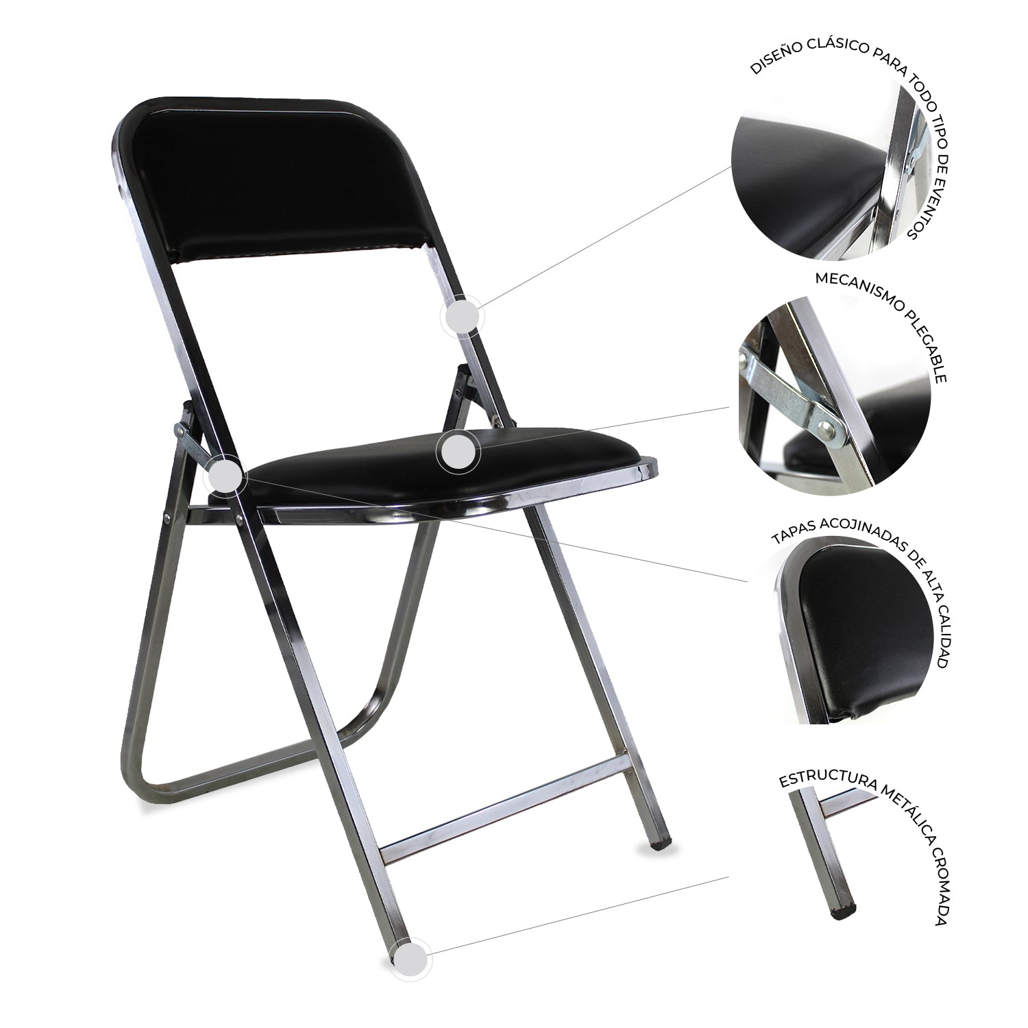 Silla Plegable Acojinada