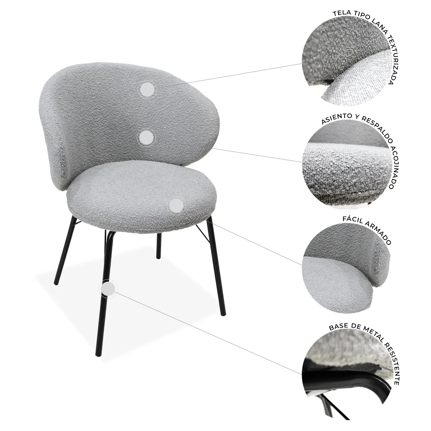 Set de 2 Sillas Tucson 9007