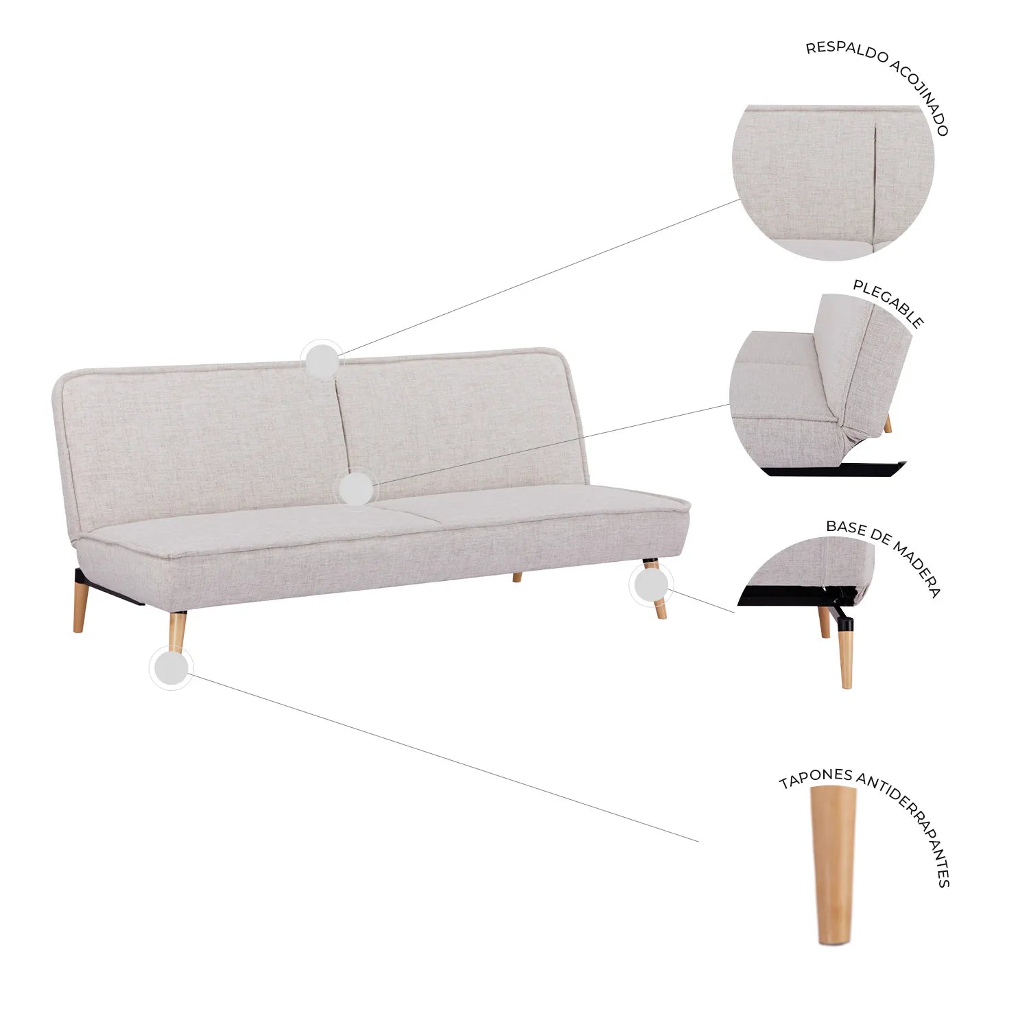 Sofá Cama Novara L160