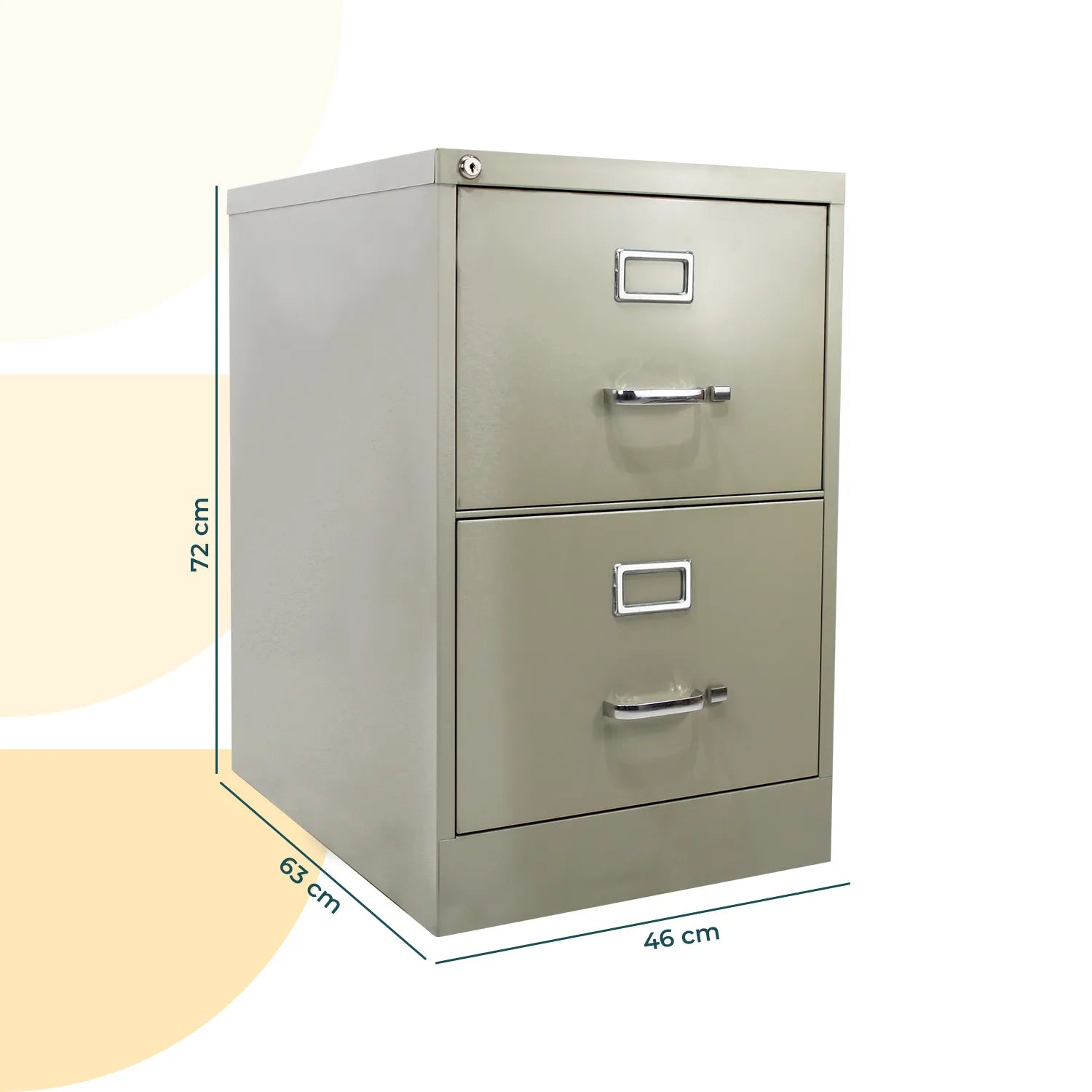 Archivero Metálico 2 gavetas Oficio 14112 Arena