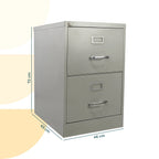 Archivero Metálico de 2 gavetas Oficio 14114 color Gris