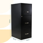 Archivero Metálico 3 gavetas Carta 17438 Negro