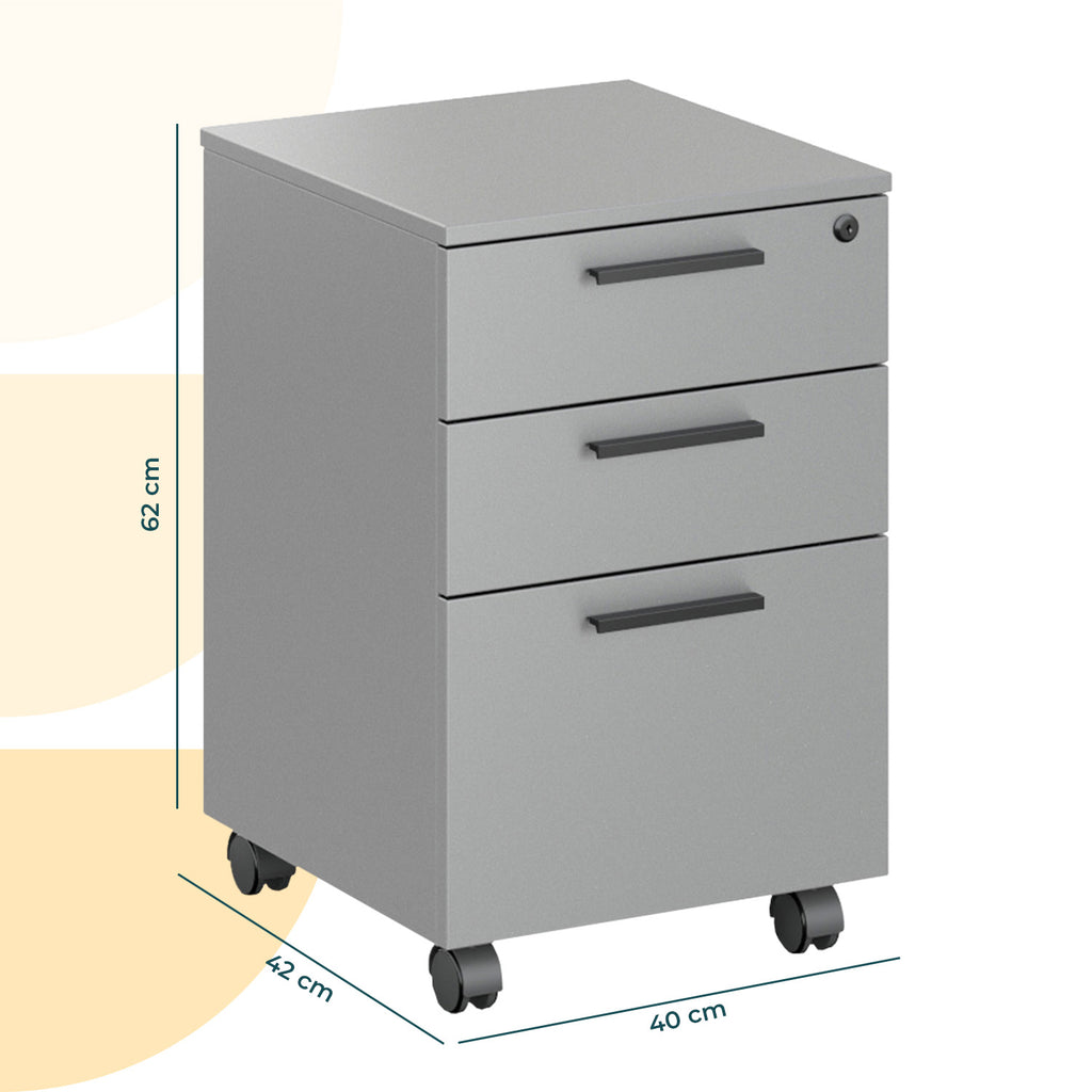 Archivero Melamina 2+1 gavetas Carta Zadar