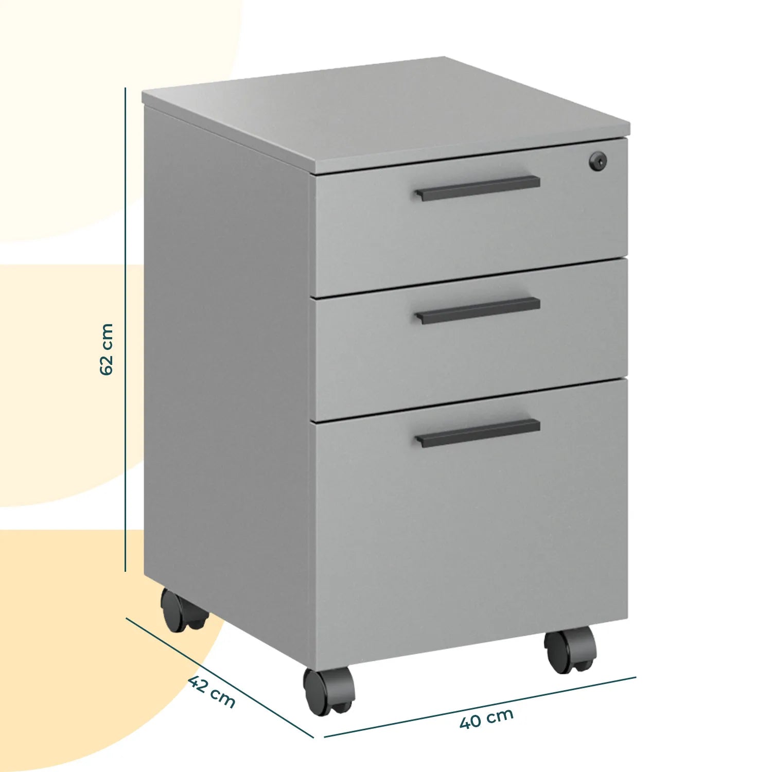 Archivero Melamina 2+1 gavetas Carta Zadar