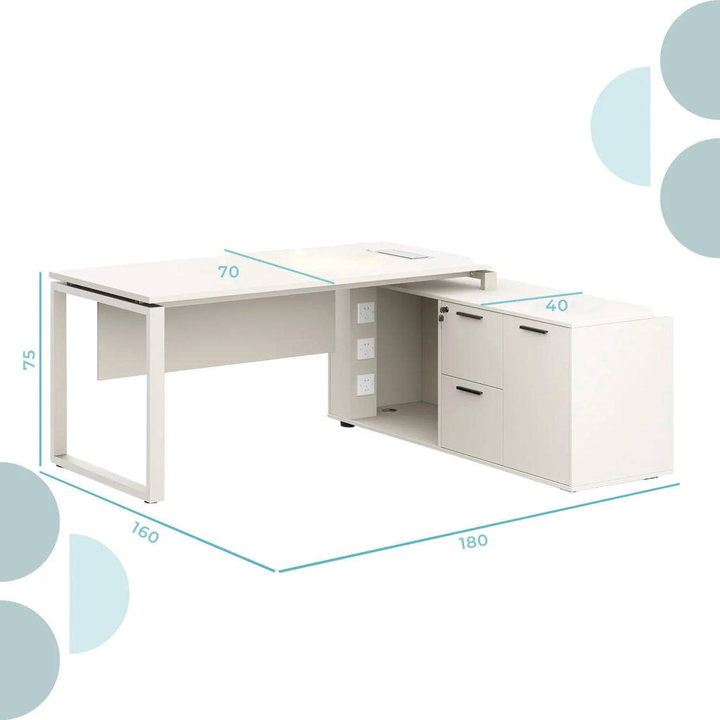 Escritorio ejecutivo Zadar 180 Lateral