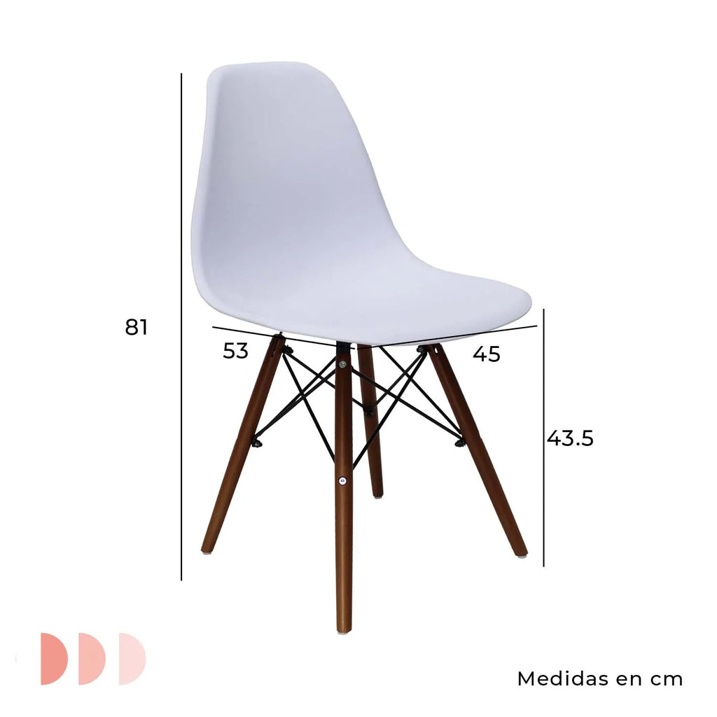 Set de 4 Sillas Oslo Nogal