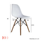 Set de 4 Sillas Oslo Eames | Juego para comedor