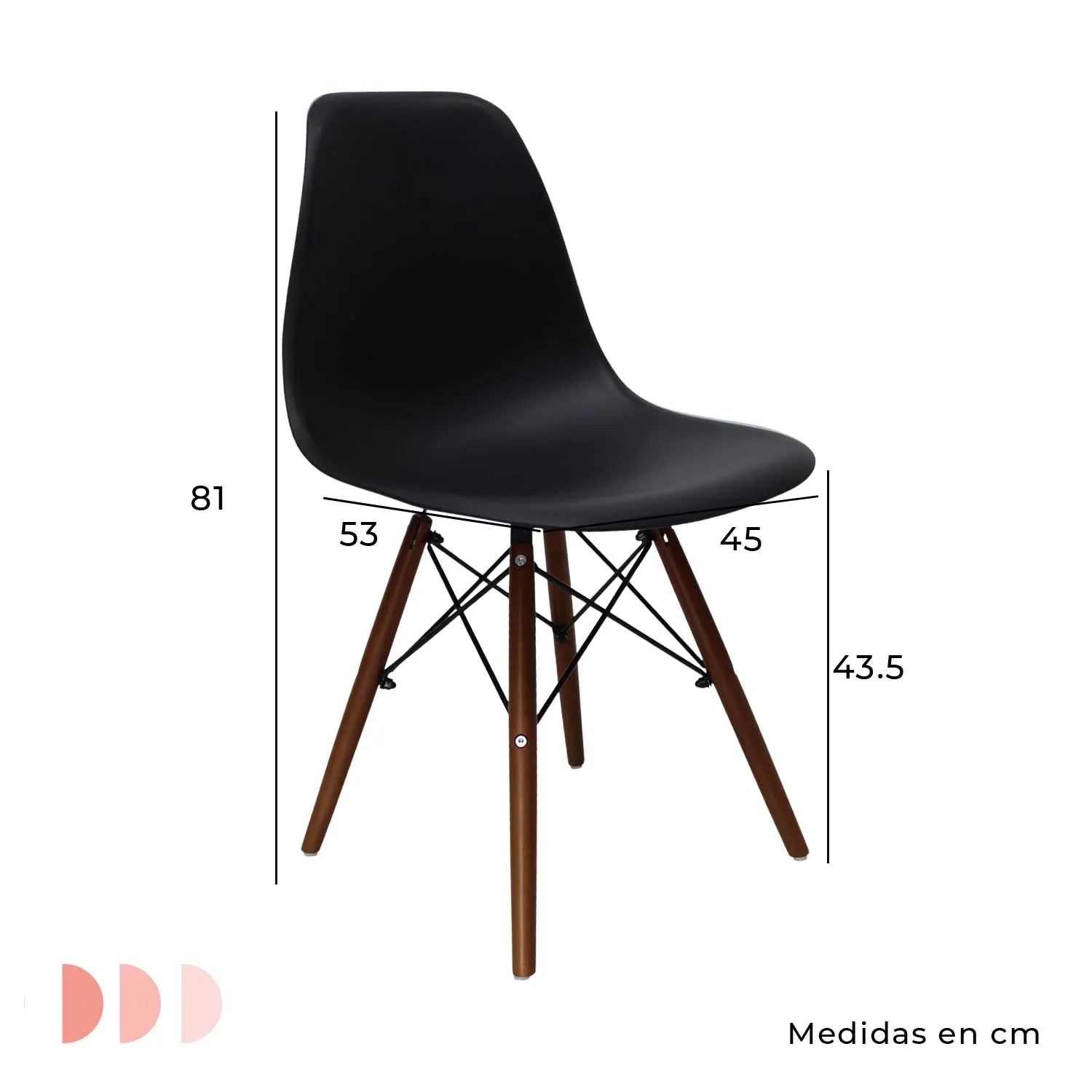 Set de 4 Sillas Oslo Nogal