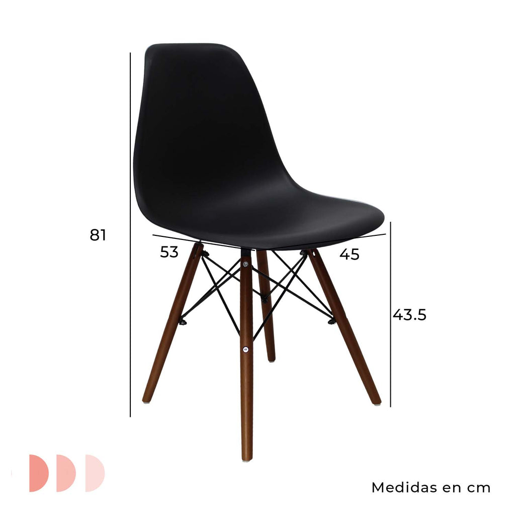 Set de 2 Sillas Oslo Nogal