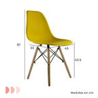 Comedor Mesa oslo 80 Nogal + 4 Sillas Oslo