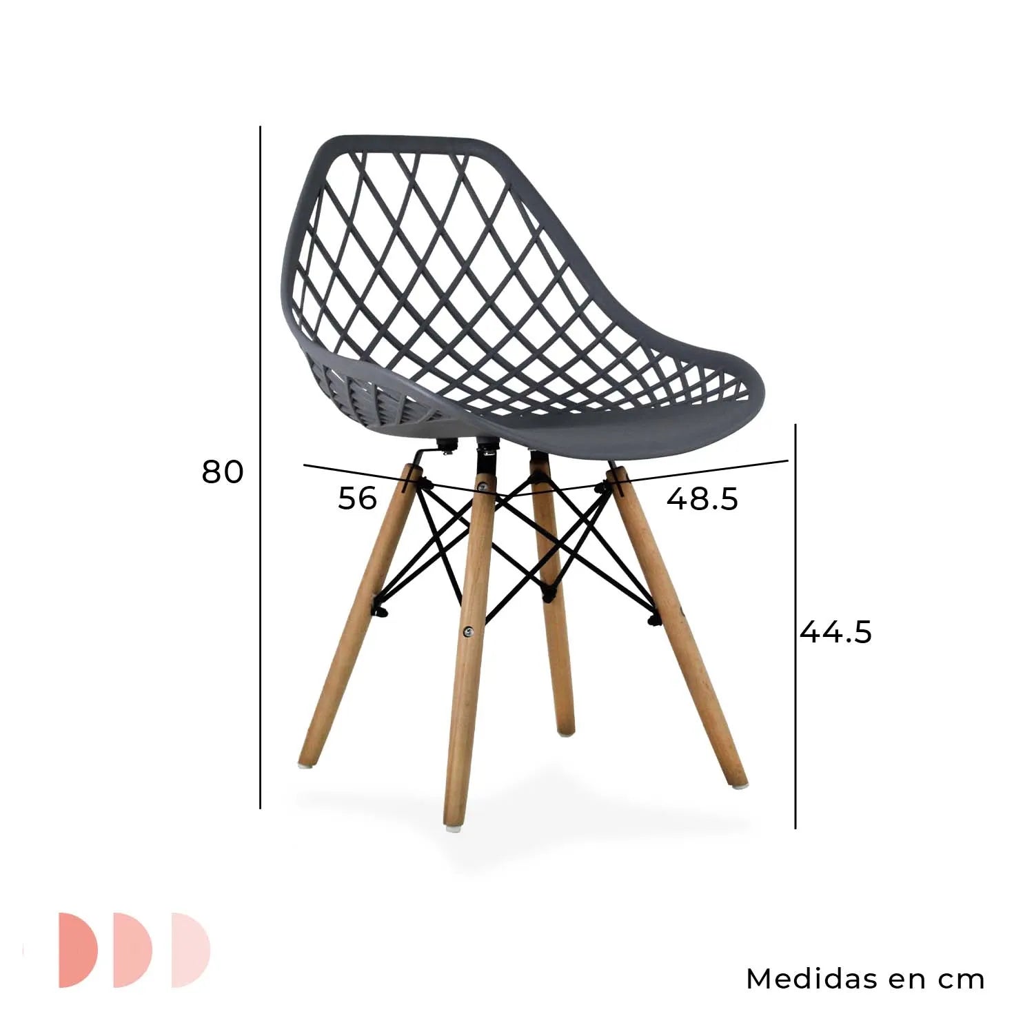 Set de 2 Sillas Oslo Vento | Sillas Eames para comedor