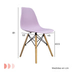 Set de 4 Sillas Oslo Eames | Juego para comedor