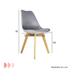 Comedor Mesa oslo Cristal T8 + 4 Sillas Frankfurt