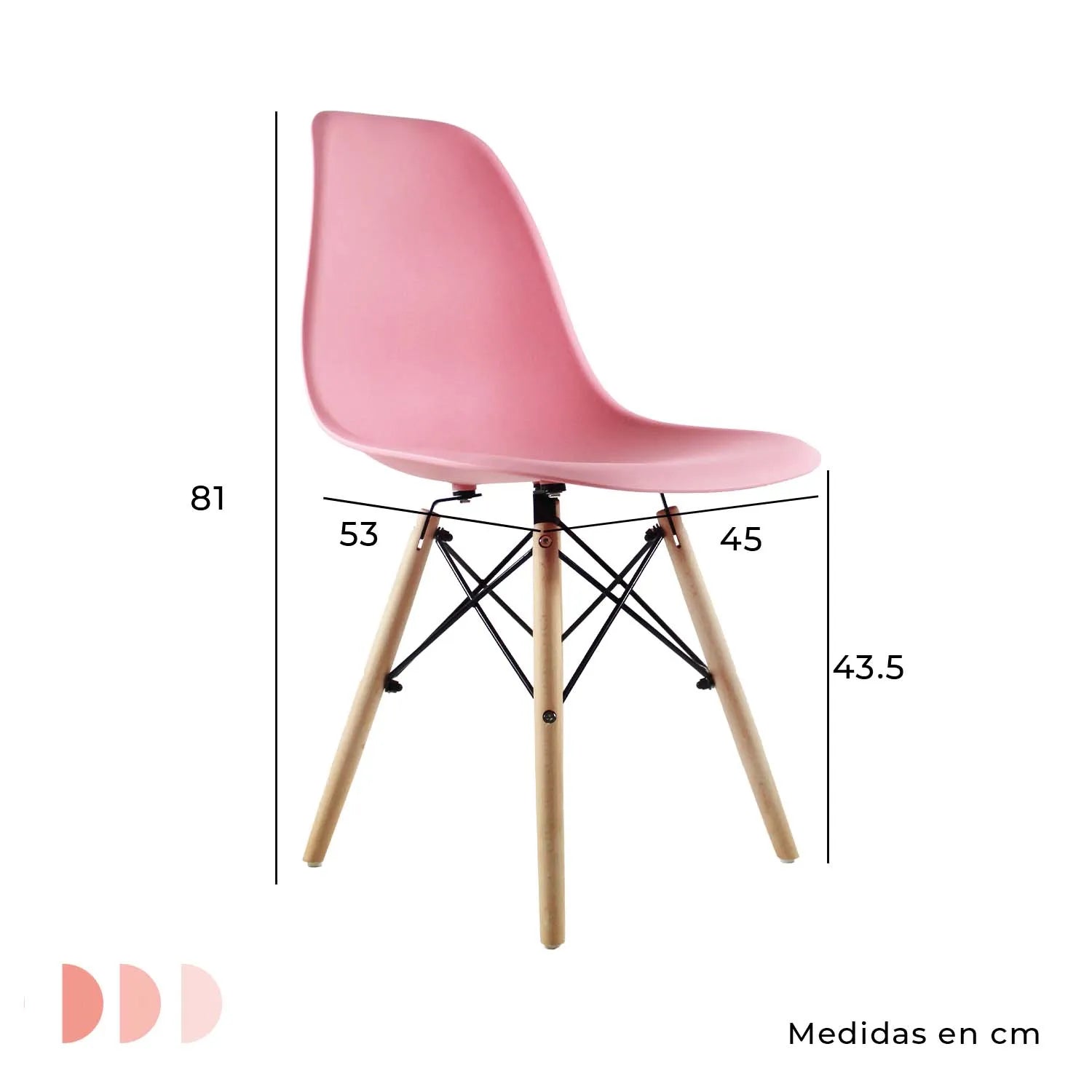 Set de 4 Sillas Oslo Eames | Juego para comedor