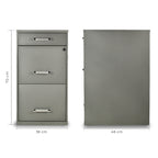 Archivero Metálico 2+1 gavetas Carta 17069 Gris
