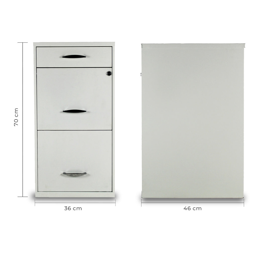 Archivero Metálico 2+1 gavetas Carta 18871  Blanco